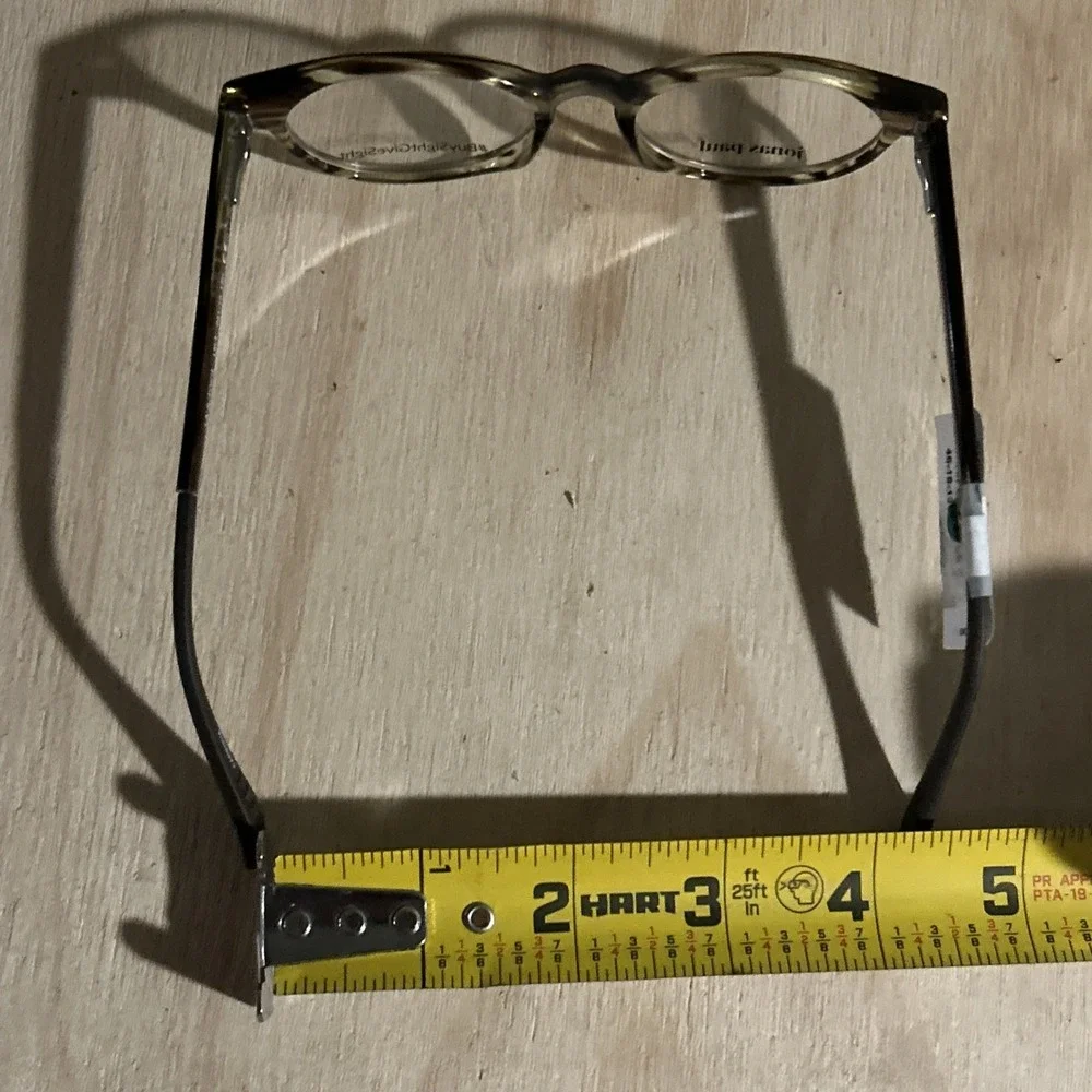 Jonas Paul Paul Paige Striped Maple Eyeglasses Frame 46-16-130 NWT